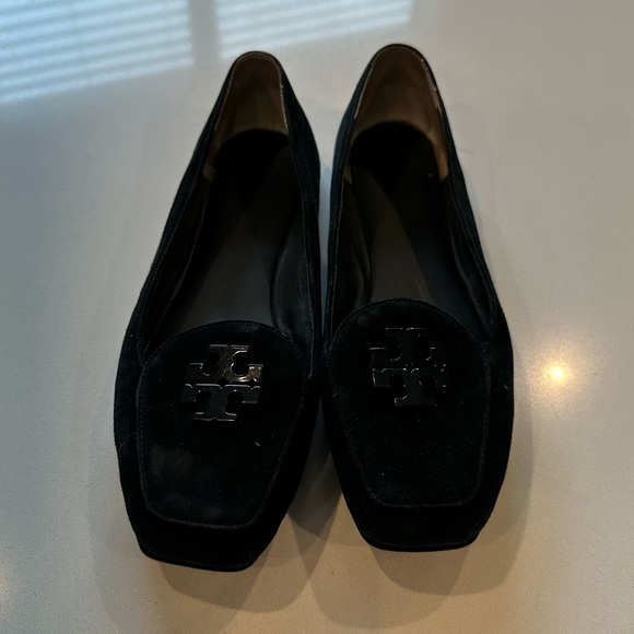 Tory Burch Fitz Suede Loafer in Black - Picture 1 of 5